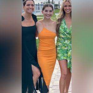 Small orange zara dress